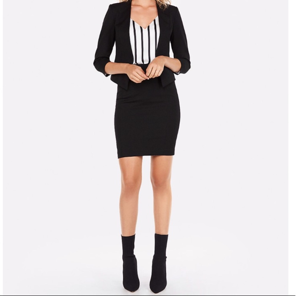 EXPRESS 🖤 High Waist Seamed Pencil Skirt, Black